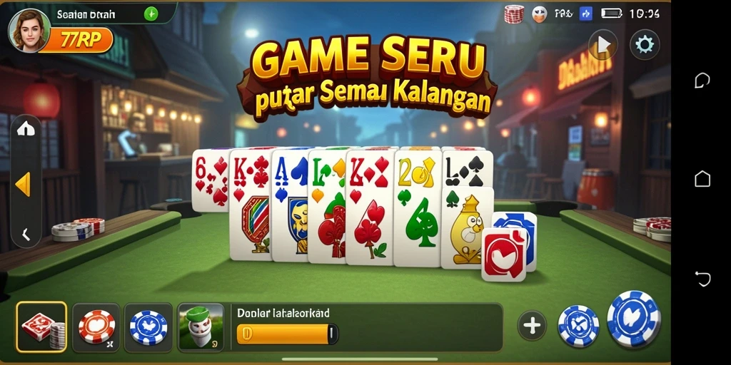 Tampilan gameplay Domino yang menarik dan interaktif.