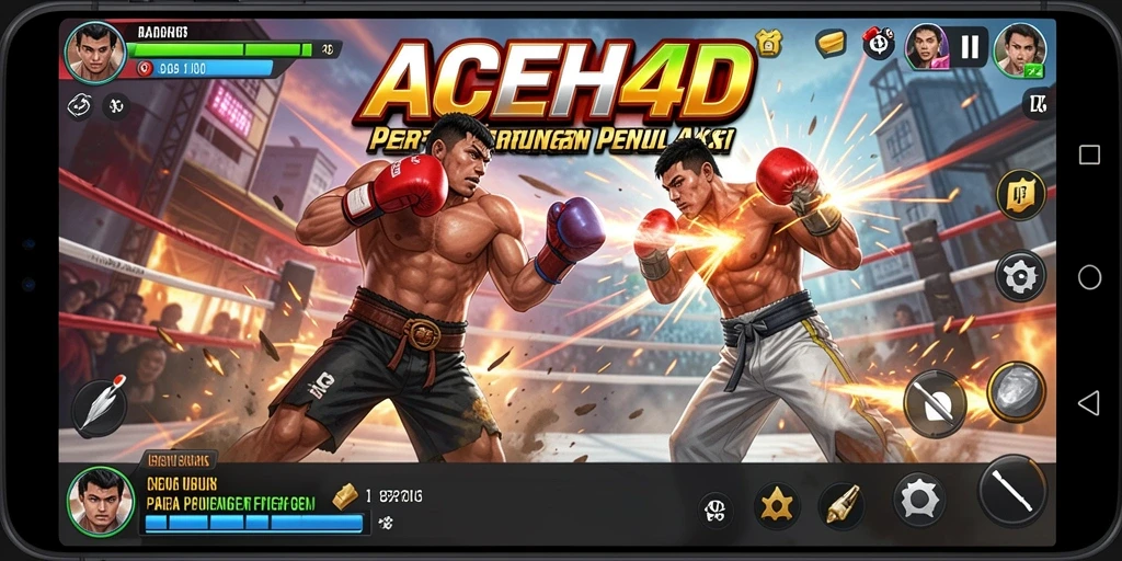 Tampilan gameplay mendebarkan di ACEH4D dengan pertarungan seru.