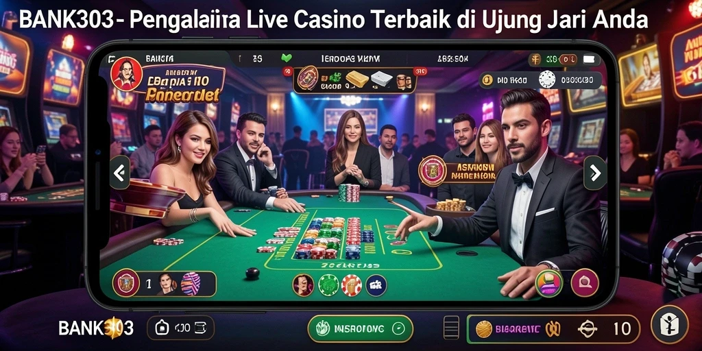 Tampilan menarik dari gameplay Live Casino BANK303 yang menarik perhatian.