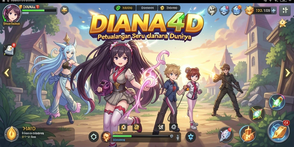 Screenshot utama DIANA4D menampilkan aksi seru dalam gameplay Anime.