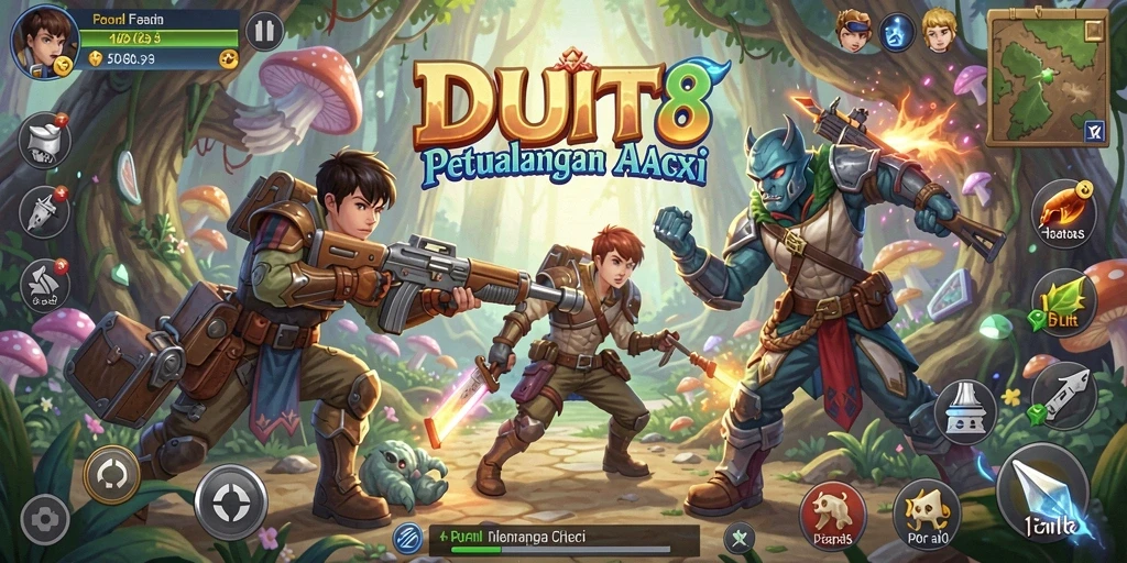 Tampilan gameplay menegangkan dalam pertarungan epik ARPG.
