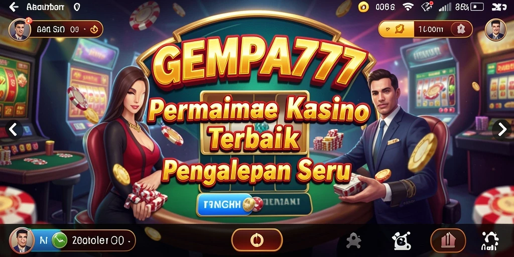 Screenshot utama GEMPA777 menampilkan gameplay kasino yang seru dan interaktif.