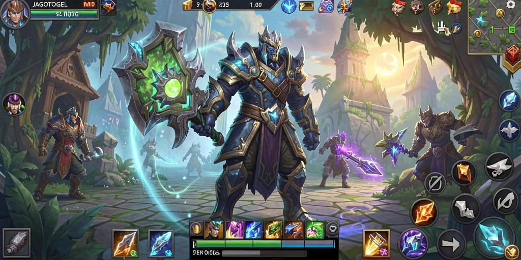Tampilan aksi seru dalam permainan MMORPG JAGOTOGEL.