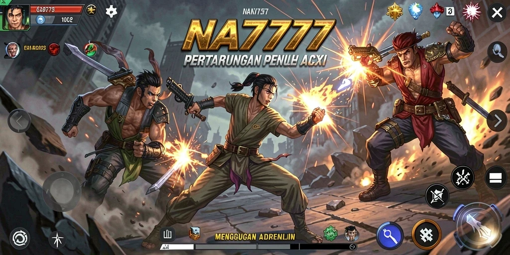 Tampilan aksi seru NA777 dengan grafis menakjubkan dan gameplay mendebarkan.