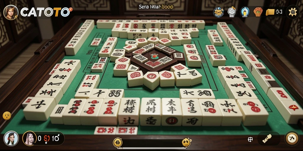 Screenshot utama OCATOTO menampilkan gameplay Mahjong yang mendebarkan.