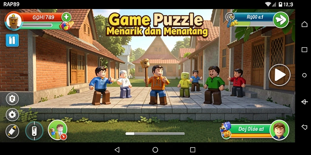 Tampilan gameplay Puzzle yang menantang dan seru di RAP89.