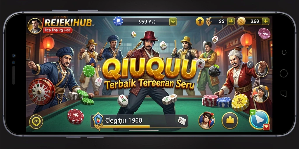 Tampilan gameplay QiuQiu yang menegangkan dan seru di REJEKIHUB.