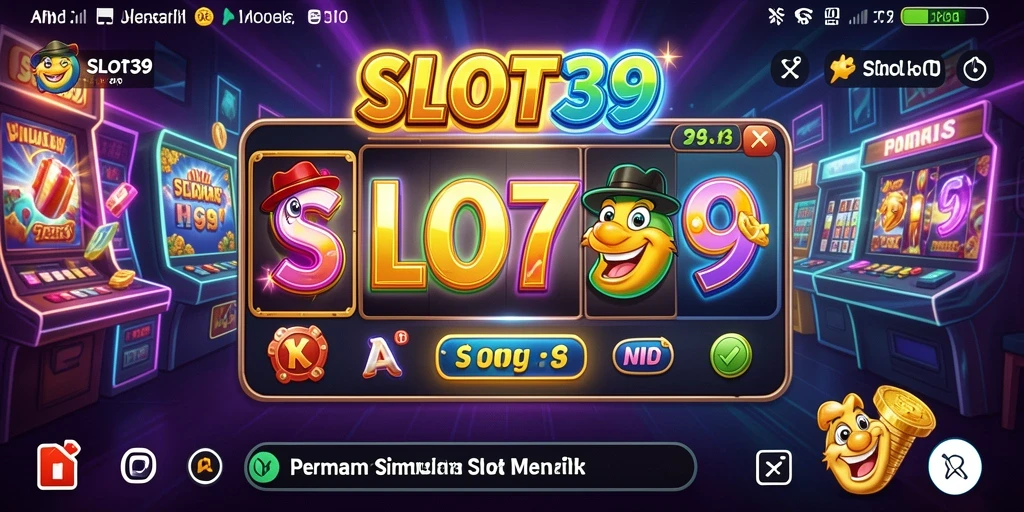 Tampilan menarik dari gameplay mesin slot dalam SLOT39.