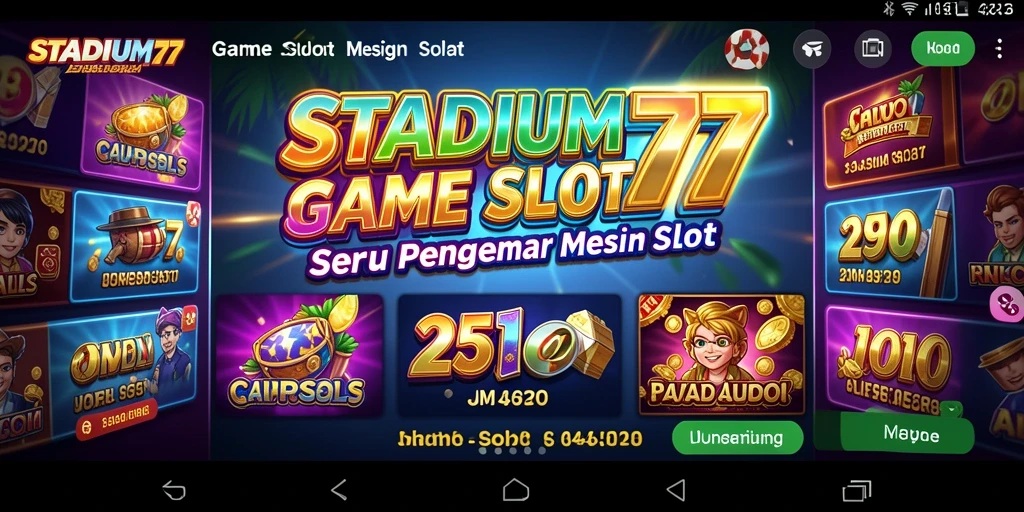 Tampilan menarik dari permainan Slot di STADIUM77.