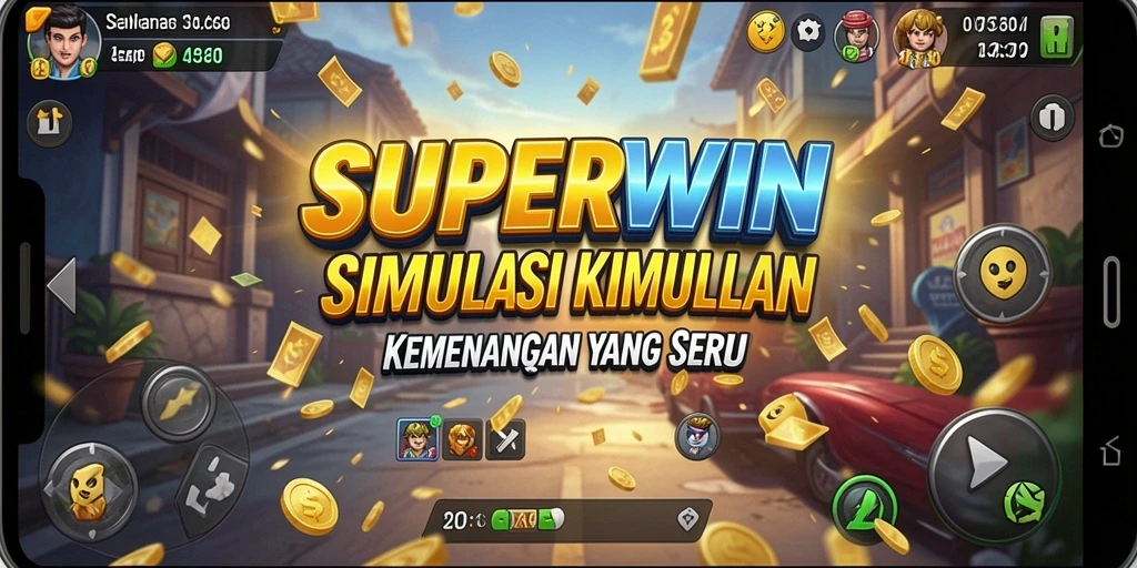 Tampilan gameplay SUPERWIN yang mengasyikkan dan interaktif.