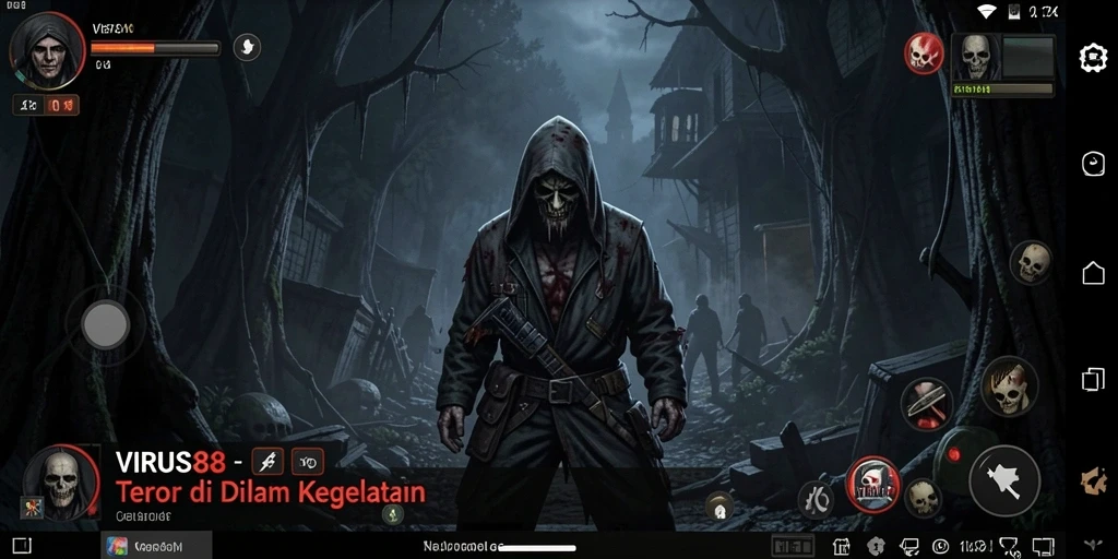 Screenshot gameplay <strong>VIRUS88</strong> menunjukkan momen mencekam yang menegangkan.